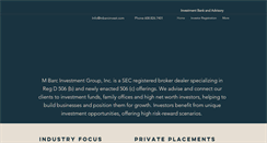 Desktop Screenshot of mbarcinvest.com
