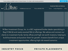 Tablet Screenshot of mbarcinvest.com
